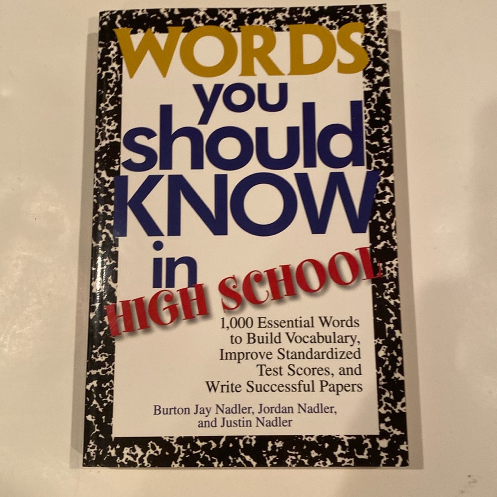 NWT “Words You Should Know in High School,” softcover